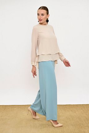 پیراهن حجاب طوسی زنانه رگولار Bym Fashion - کد 4840603