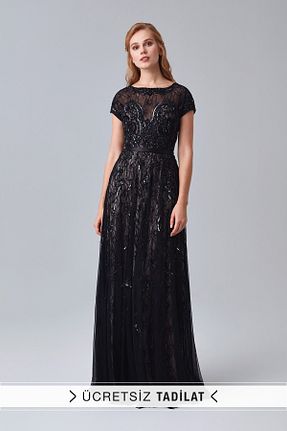 لباس مجلسی و فارغ التحصیلی مشکی زنانه بافتنی Oleg Cassini - کد 5803516