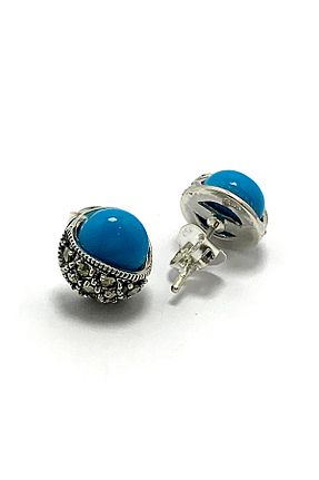 گوشواره نقره بژ زنانه 925 عیار Midyat Nurtaş Gümüş - کد 32448315