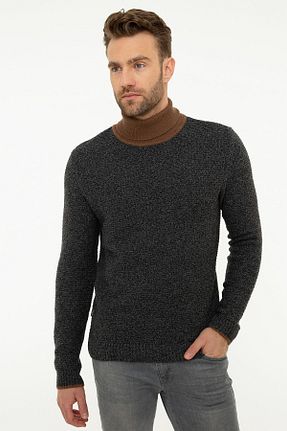 پلیور طوسی مردانه ساده Pierre Cardin - کد 32277515