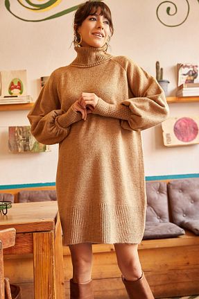 لباس قهوه ای زنانه تریکو Olalook - کد 32708102