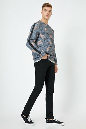 شلوار جین مشکی مردانه پاچه لوله تفنگی Koton - کد 33268799