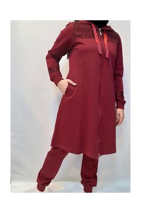ست گرمکن حجاب زرشکی زنانه رگولار West - کد 34115799
