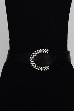 کمربند مشکی زنانه چرم مصنوعی Cool & Sexy - کد 34536756