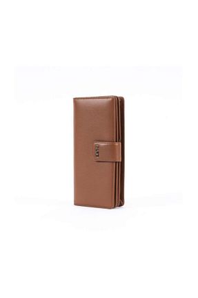 کیف پول قهوه ای زنانه چرم خالص ALPE - کد 34591376