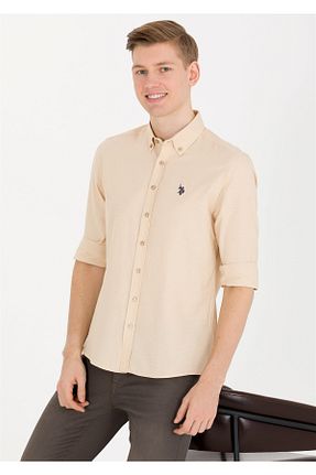 پیراهن قهوه ای مردانه یقه پیراهنی U.S. Polo Assn. - کد 732120527