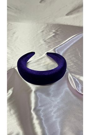 تاج بنفش زنانه مخمل MegssStore - کد 732356199