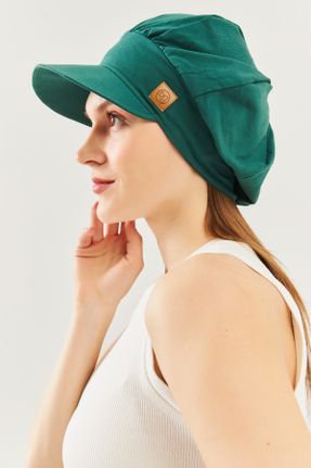 کلاه سبز زنانه پنبه (نخی) کد 732456248