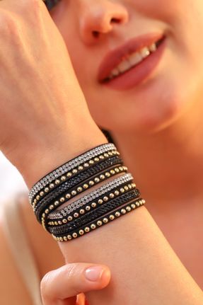 دستبند جواهر مشکی زنانه کد 40769813