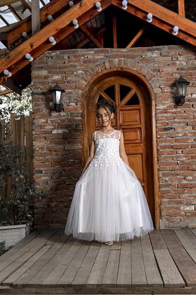 لباس مجلسی و فارغ التحصیلی سفید بچه گانه ساتن Mertoğlu Baby - کد 645145331