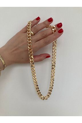 گردنبند استیل ( فولاد ) طلائی زنانه استیل (فولاد) zenakonsept - کد 714180874