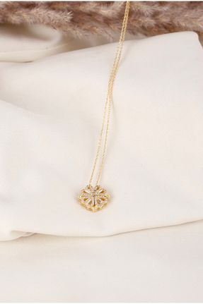 گردنبند نقره طلائی زنانه 925 عیار Harezmi jewelry - کد 732245780