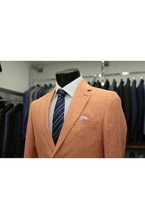 کت نارنجی مردانه اسلیم فیت MASSARO - کد 732663812