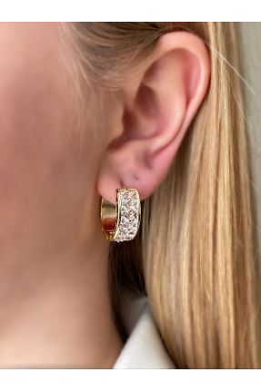 گوشواره استیل (فولاد) طلائی زنانه استیل (فولاد) JELLY - کد 732815040