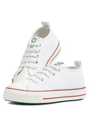 کفش اسنیکر سفید بچه گانه بند دار Benetton - کد 733166342