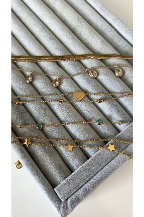 خلخال جواهر طلائی زنانه استیل (فولاد) SU PERİSİ TAKI BİJUTERİ - کد 733405114
