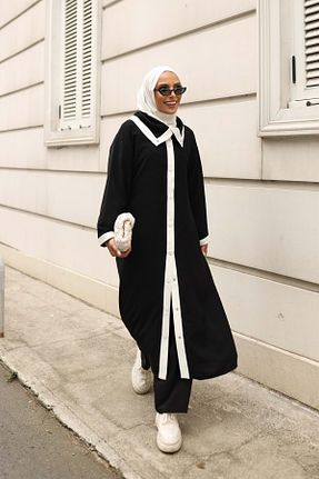 کلاه و ابایا مشکی زنانه بافتنی Pieef - کد 713329181