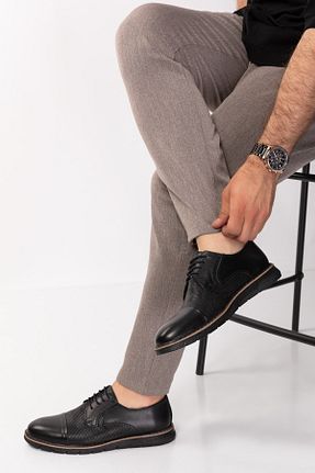 کفش کلاسیک مشکی مردانه چرم خالص maximoda - کد 733025249