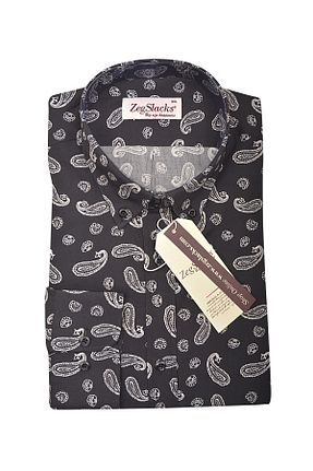 پیراهن سایز بزرگ مشکی مردانه سایز بزرگ Zeg Slacks - کد 732747589