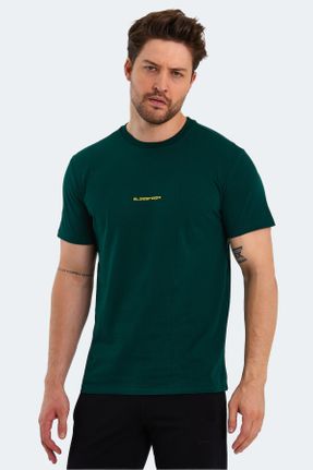 تی شرت سبز مردانه رگولار یقه گرد تکی کد 733452048