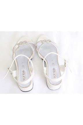 کفش پاشنه بلند کلاسیک سفید بچه گانه پارچه Gala - کد 733579748