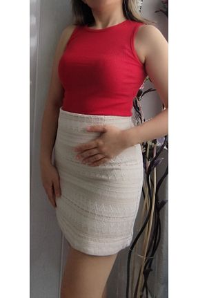 بادی قرمز زنانه یقه دوچرخه Aslında Look - کد 734451198