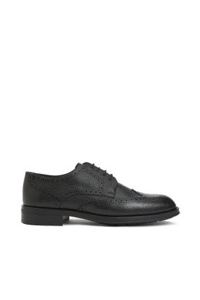 کفش کلاسیک مشکی مردانه چرم طبیعی پاشنه کوتاه ( 4 - 1 cm ) کد 734268932
