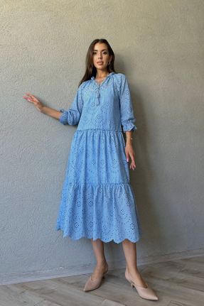 لباس آبی زنانه بافتنی کد 734275383
