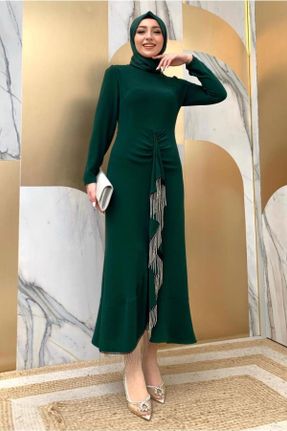 لباس مجلسی سبز زنانه پلی استر رگولار کد 680910880