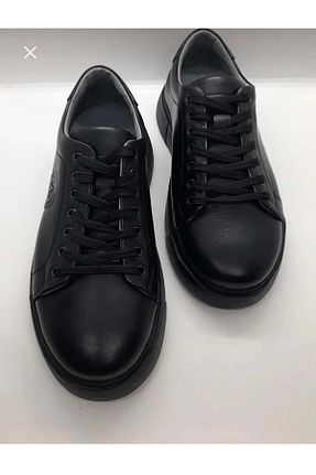 کفش اسنیکر مشکی مردانه چرم اصل Voyager - کد 734714130