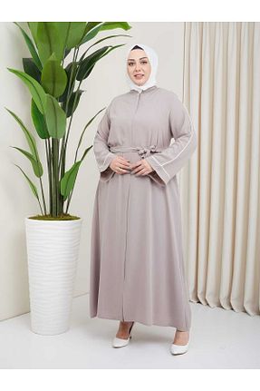 کلاه و ابایا بژ زنانه بافتنی KMKkombin - کد 734369742