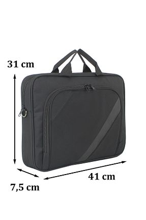 کیف لپ تاپ و مدارک مشکی مردانه پارچه ای Case Club - کد 734490510