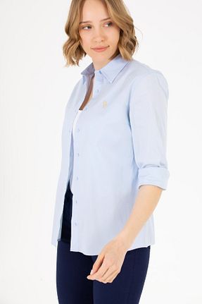 پیراهن آبی زنانه اسلیم فیت U.S. Polo Assn. - کد 734229433