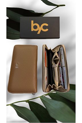 کیف پول قهوه ای زنانه ابعاد بزرگ BYC BERYA - کد 734520435