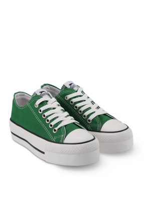 کفش اسنیکر سبز زنانه بند دار کد 734326826