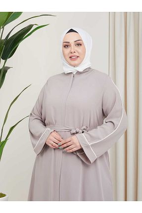 کلاه و ابایا بژ زنانه بافتنی KMKkombin - کد 734369742