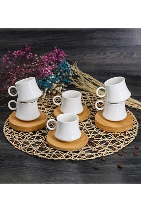 فنجان قهوه سفید 6 نفره vegahediye v vega - کد 684051771
