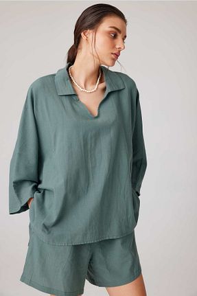 بلوز سبز زنانه ساده Niseko - کد 734265442