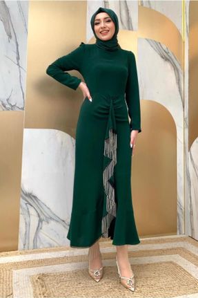 لباس مجلسی سبز زنانه پلی استر رگولار کد 680910880