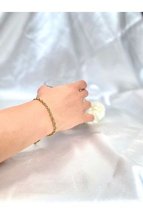 دستبند استیل (فولاد) طلائی زنانه استیل ضد زنگ HayalindekiTakı - کد 734629914