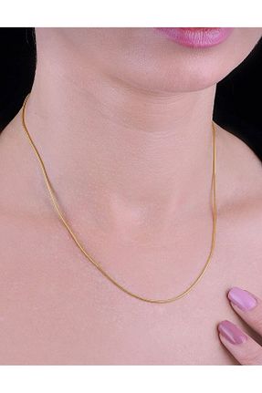 گردنبند استیل ( فولاد ) طلائی زنانه استیل ضد زنگ Vera - کد 735385815