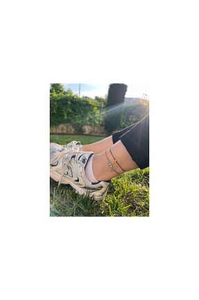 خلخال جواهر قرمز زنانه نخ BY DİLEK ÇETİN ACCESSORY - کد 735494503
