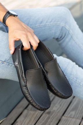 کفش کژوال مشکی مردانه چرم مصنوعی پاشنه کوتاه ( 4 - 1 cm ) پاشنه ساده کد 319503845