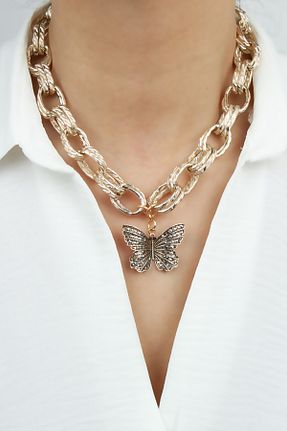گردنبند جواهر طلائی زنانه Liveyn Design - کد 735683091
