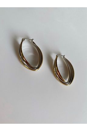 گوشواره استیل (فولاد) طلائی زنانه استیل (فولاد) Owentis - کد 735684767