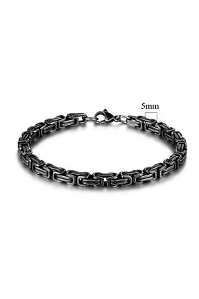 دستبند استیل (فولاد) طوسی مردانه استیل ضد زنگ Genel Markalar - کد 735692202