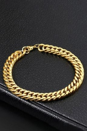 دستبند استیل طلائی زنانه استیل ضد زنگ کد 304596013