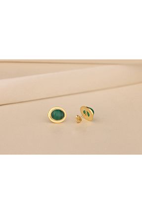 گوشواره نقره طلائی زنانه 925 عیار Akgül Silver - کد 735991649