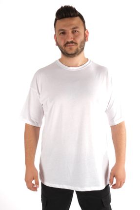 تی شرت سفید زنانه اورسایز کد 736007507