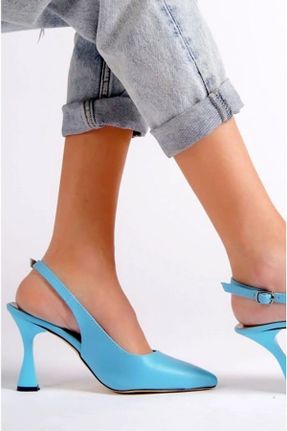 کفش پاشنه بلند کلاسیک آبی زنانه پاشنه نازک پاشنه متوسط ( 5 - 9 cm ) کد 736174774